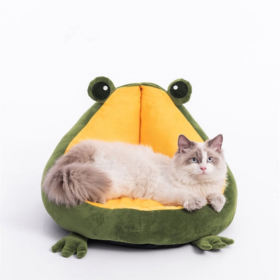 福建冬季保暖可爱青蛙猫窝宠物沙发